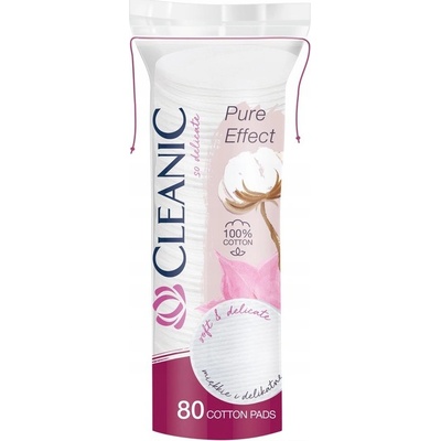 Cleanic Pure Effect kozmetické odličovacie tampóny 80 ks+ 20 ks