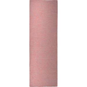 vidaXL Градински плоскотъкан килим, 80x250 см, червен (340821)