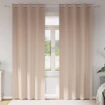 Pure Line Home Плътни завеси в цвят таупе с метални халки, 2 бр. , 140 x 260 см