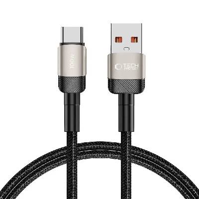 Кабел Tech-Protect UltraBoost Evo, USB-C към USB-C, 100W, 5A, 1m, титаниев (5906203690749)