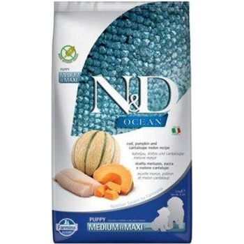N&D Dog Ocean Pumpkin GF Puppy Medium & Maxi, Cod & Cantaloupe melon 2,5 kg