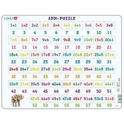 Larsen - Образователен детски пъзел - Събиране - 81 части (AR8)