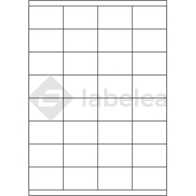 Labelea Samolepiace etikety 52,5x35 mm biele papierové, na hárku A4, pre laserovú a atramentovú tlač, Farba etikiet Biela, Počet hárkov v balení 100 EPY052035W032S