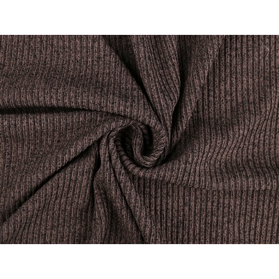 Žebrovaná šatová pletenina / svetrovina Varianta: 7 (387 g/m²) šedá světlá melír, Balení: 1 m