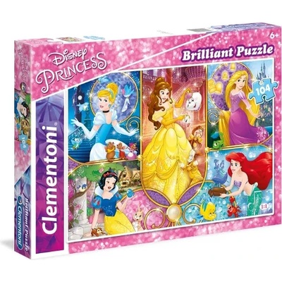 Clementoni Пъзел Clementoni, Disney Princess Блестящи цветове 104 части