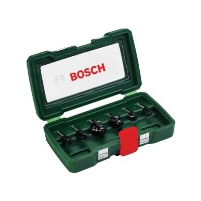 BOSCH 6 dílna sada fréz z tvrdokovu v plastovém kufru (Ø stopky 6 mm) 2607019462