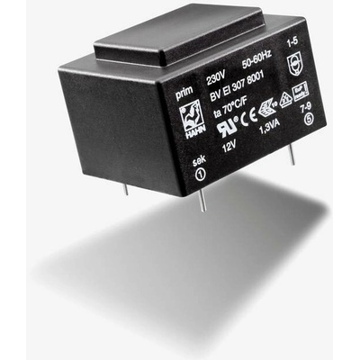 Hahn BV EI 303 8008 transformátor do DPS 1 x 230 V 1 x 9 V/AC 1.5 VA 167 mA