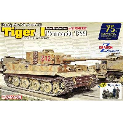 Dragon Model Kit tank 6947 TIGER I LATE w/ZIMMERIT NORMANDY 1:35