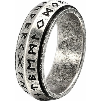 Nefertitis Pánský ocelový prsten Runy NF55525