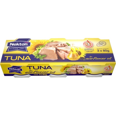 Nekton Tuňák ve slunečnicovém oleji 3 x 80 g