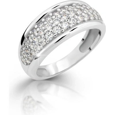 Steel Edge prsten stříbro se zirkony 2335