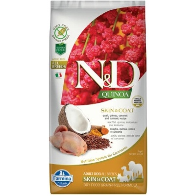 N&D GF Quinoa Dog Skin & Coat Quail & Coconut 7 kg