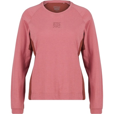 Stoic Дамска фланелка с дълъг ръкав за колоездене Stoic Women's PerformanceMerino LofsdalenSt. MTB L/S Cycling jersey - Faded Rose / Timber Red - размер 3XL (156-2840-0117)