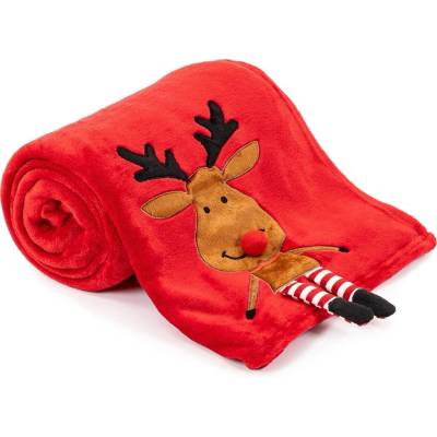 4Home vánoční deka Happy Reindeer 150x200