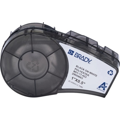 Brady M21-17-423 / 152096, 25.40 mm, Polyester, черно копиране / бял фон (152096)
