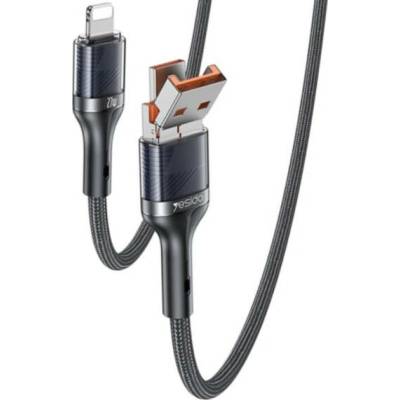 Yesido CA165L 2v1 opletený nabíjecí a datový USB-C USB-A na Lightning 1,2m černý