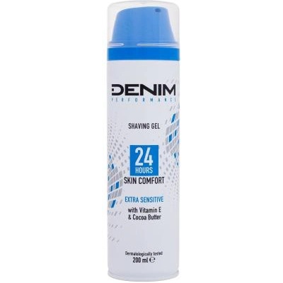 Denim Performance Extra Sensitive Shaving Gel гел за бръснене за чувствителна кожа 200 ml за мъже