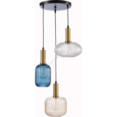 Onli - Пендел DOROTY 1xE27/22W/230V син/златист (OL0355)