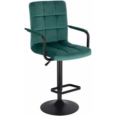 LuxuryForm Design Verona Black Velur na čiernom tanieri zelená