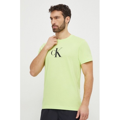 Calvin Klein Памучна тениска Calvin Klein в зелено с принт KM0KM00971 (KM0KM00971)