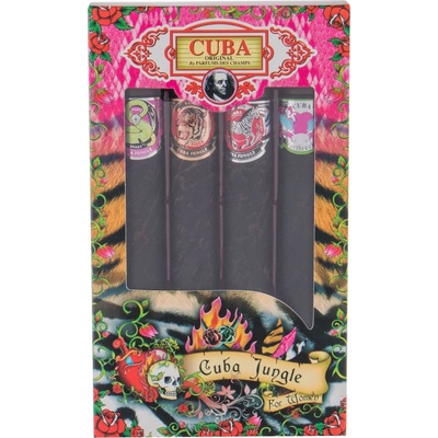 Cuba Jungle EDP tiger 35 ml + EDP snake 35 ml + EDP zebra 35 ml + EDP heartbreaker 35 ml darčeková sada