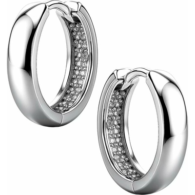 Zlaton Náušnice bílé zlato kruhy osazené zirkony výška 1.3cm váha 2.3g O06102508512