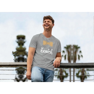 Personal Párové tričko pánské Ženich Sivá