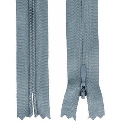 Zips špirálový skrytý 3 mm, 30 cm, nedeliteľný, jazdec dekoratívny - 316