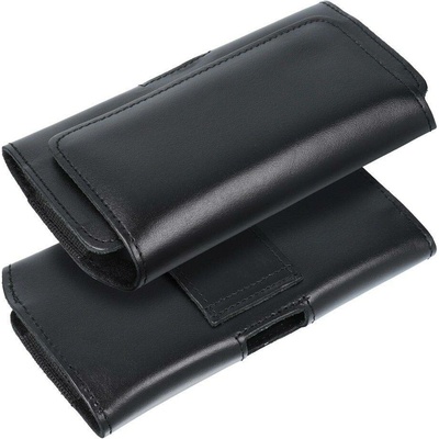 Pouzdro na opasek ROYAL, velikost XXL 17x9x1,5 cm, pravá kůže černé
