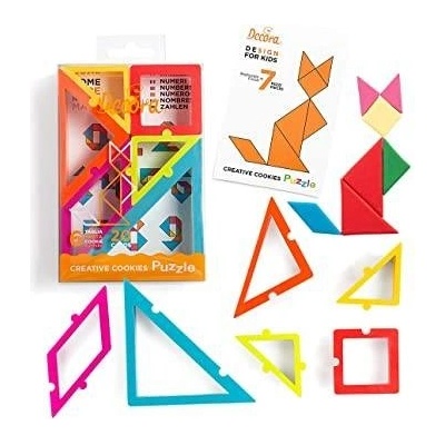 Vykrajovátka „Puzzle Creative Cookies“ 6 ks + 20 kariet - Decora