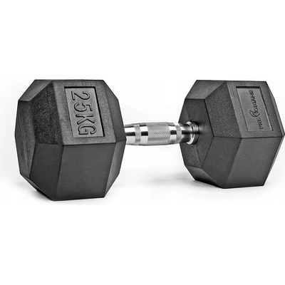 Pretorians Pevné potiahnuté/gumované činky 1 x 25 kg