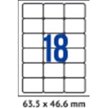 ЕТИКЕТИ A4 SPREE/CASSA 63.5/46, 6MM No18 ОП100 ОБЛИ