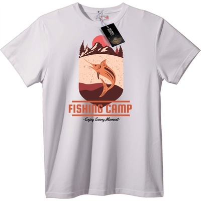 NOONEBRAND Тениска Риболовен лагер Марлин - 6XL, White