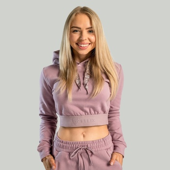GymBeam STRIX Дамски къс суичър Essential Mauve M