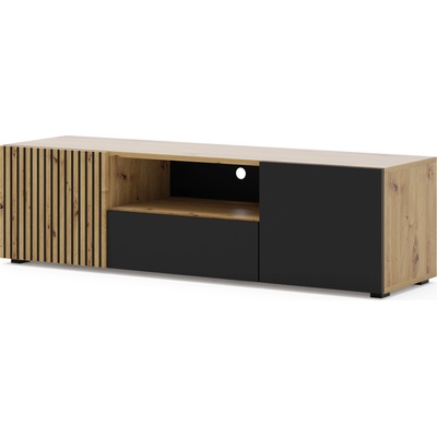 BIM Furniture ТВ Шкаф auris 150 см, дъб артисан/черен мат (aurisrtvartisanoak)