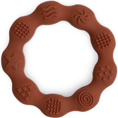 Malý Ježko silikon hryzadlo Morská Vlna chocolate