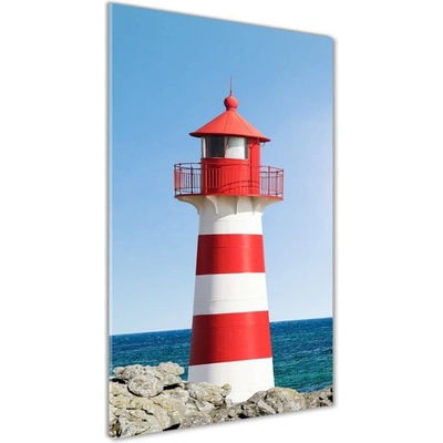 Vertikálny foto obraz sklenený Morský maják 50x100 cm