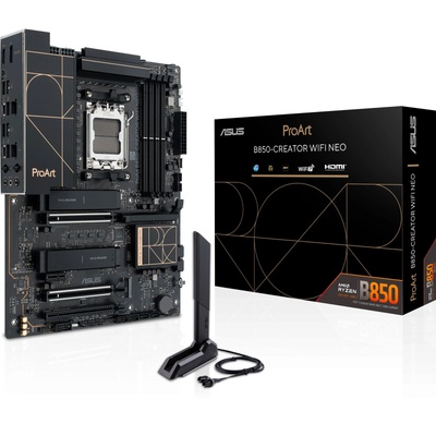 Дънна платка ASUS ProArt B850-CREATOR WIFI NEO, AM5, AMD B850, DDR5 до 8400MHz, 4x M. 2 слота - 90MB1P60-M0EAY0 (90MB1P60-M0EAY0)