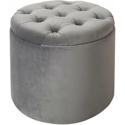 Interior DE Taburet MODERN BAROCCO 50 CM stříbrný sametTAB40735