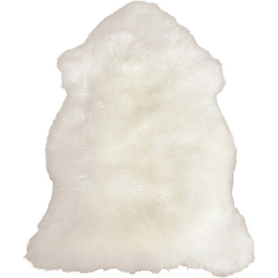 Dekoračná kožušina, pravá ovčia koža, 90 × 60 cm, biela, 06-4-001-05
