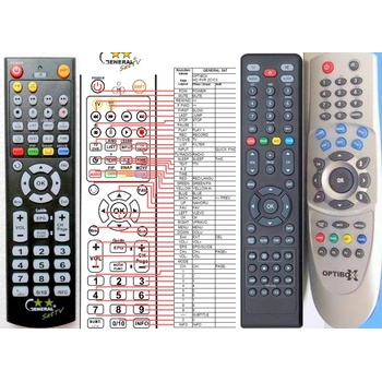 GENERAL OPTIBOX HD 2CICX PVR, HDCX - съвместимо дистанционно управление на марката General (HD 2CICX PVR, HDCX)
