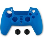 Spartan Gear 2808148 Силиконова кожа за PS5 контролер, синя + антиплъзгаща за палеца (2808148)