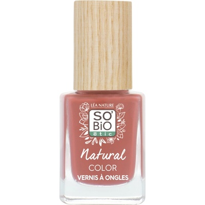 SO’BiO étic Lak na nehty - 65 růžová nude (11 ml) - se zářivou a intenzivní barvou