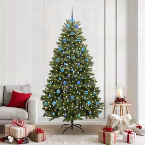 vidaXL С изкуствено коледно дърво 210 cm 300 LED светодиода Топло бяло (3395701)
