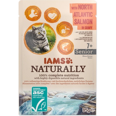 Iams Cat Senior losos v omáčce 85 g