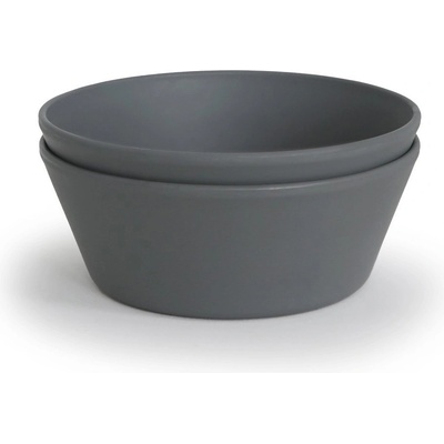 Mushie kulatá miska 2 ks Smoke 13 cm