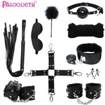 Paloqueth BDSM Bondage Set Black 10 pieces
