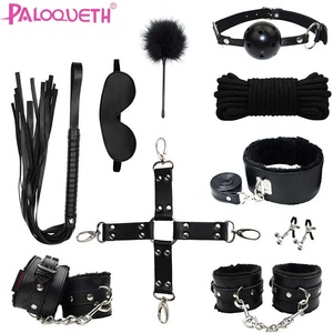 Paloqueth BDSM Bondage Set Black 10 pieces