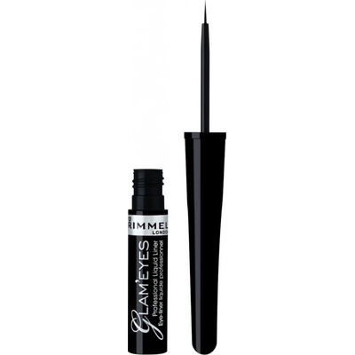 Rimmel London Glam Eyes Liquid Liner oční linky 1 Black Glamour 3,5 ml – Zbozi.Blesk.cz