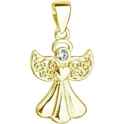 Evolution Group Pozlátený prívesok s kryštálom Swarovski Anjelik 34262.1